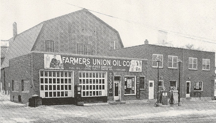 old photo of shop exterior